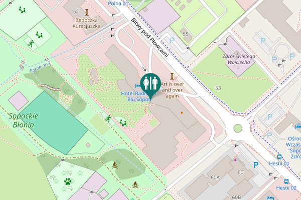 Map showing location of Bitwy pod Płowcami 54 Toilet
