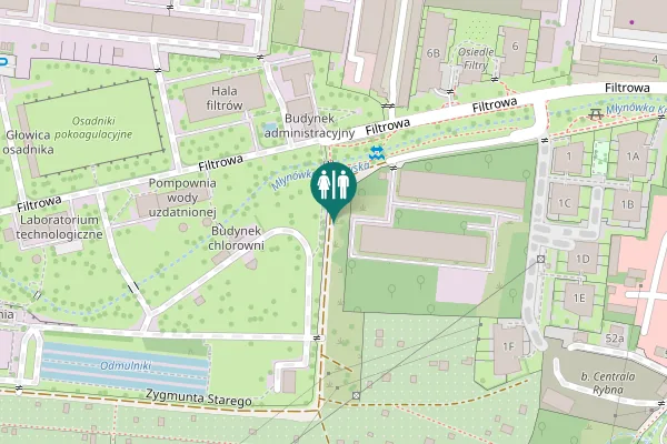 Map showing location of Zygmunta Starego Toilet