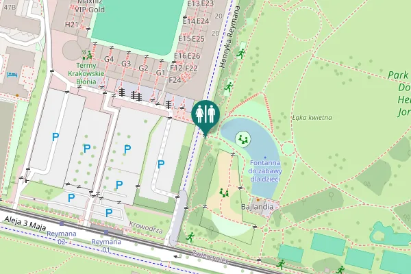 Map showing location of Henryka Reymana Toilet