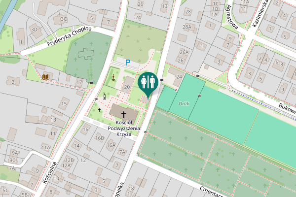 Map showing location of Świętopełka 24 Toilet