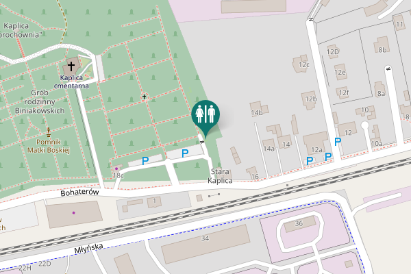 Map showing location of Bohaterów 18 Toilet
