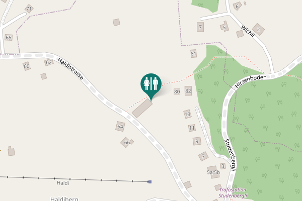 Map showing location of Haldistrasse 66 Toilet