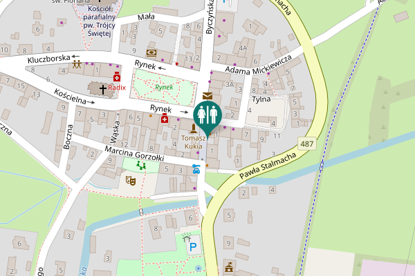 Map showing location of Wojska Polskiego 1 Toilet