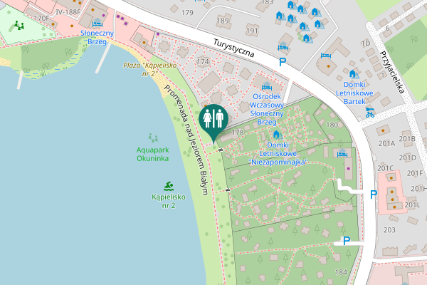 Map showing location of Promenada nad Jeziorem Białym Toilet