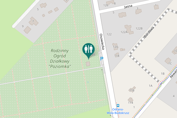 Map showing location of Osowiecka 55 Toilet