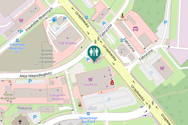Map showing location of Urzędowska 561 Toilet