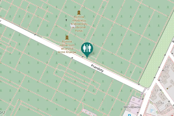 Map showing location of Prandoty Toilet