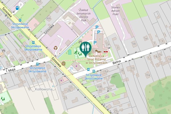 Map showing location of Belna 1 Toilet