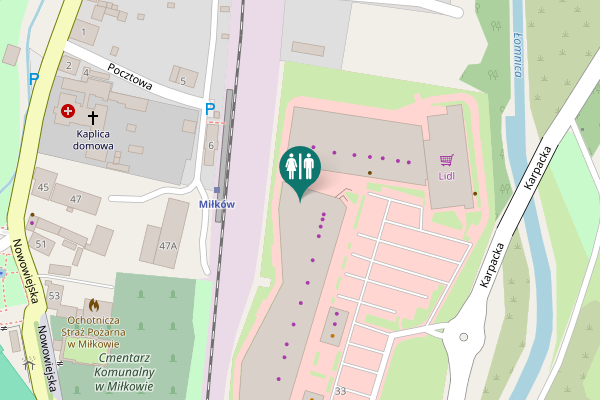 Map showing location of Karpacka 33 Toilet