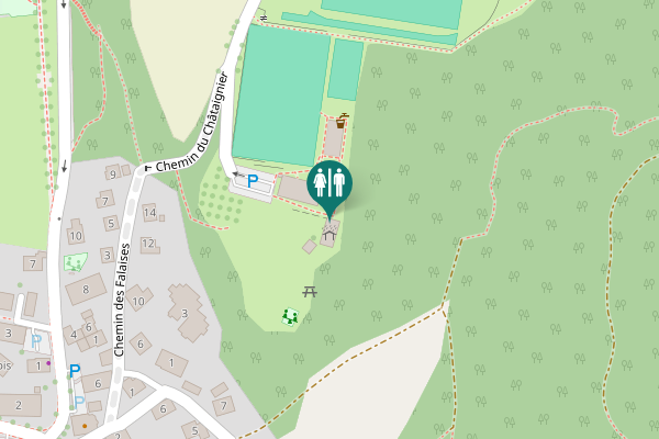 Map showing location of Chemin du Châtaignier Toilet