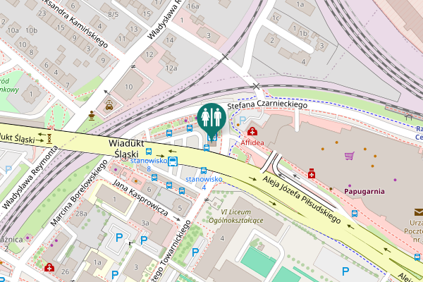 Map showing location of Ambrożego Towarnickiego 7 Toilet