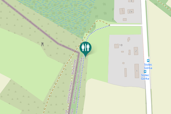 Map showing location of 1A Toilet