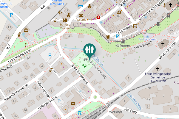 Map showing location of Philosophenweg Toilet