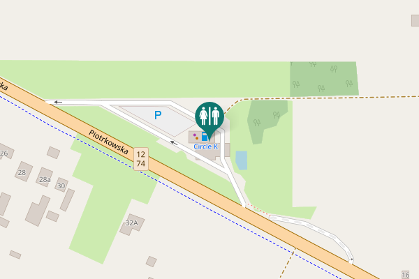 Map showing location of 14 Toilet