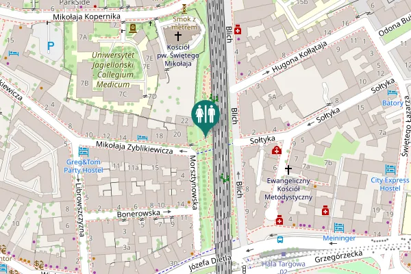 Map showing location of Mikołaja Zyblikiewicza 22 Toilet