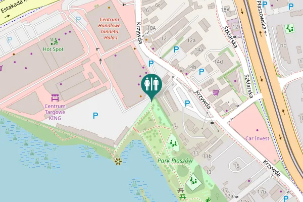 Map showing location of Krzywda 12 Toilet