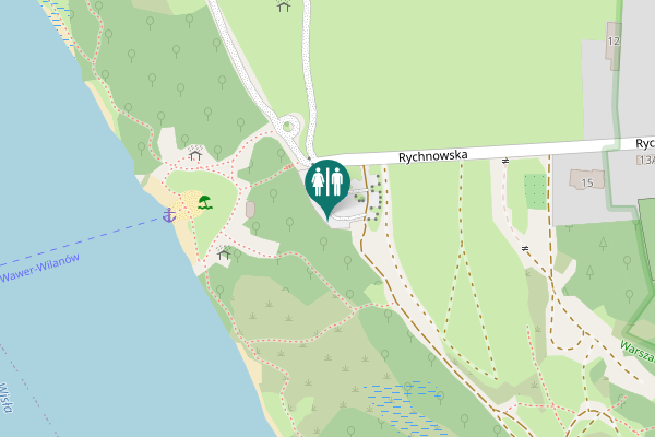 Map showing location of Rychnowska Toilet