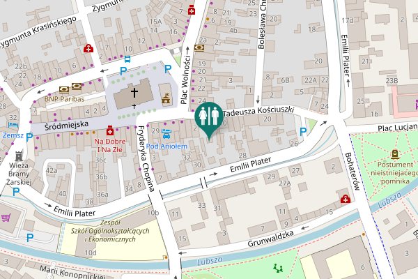 Map showing location of Tadeusza Kościuszki 8 Toilet