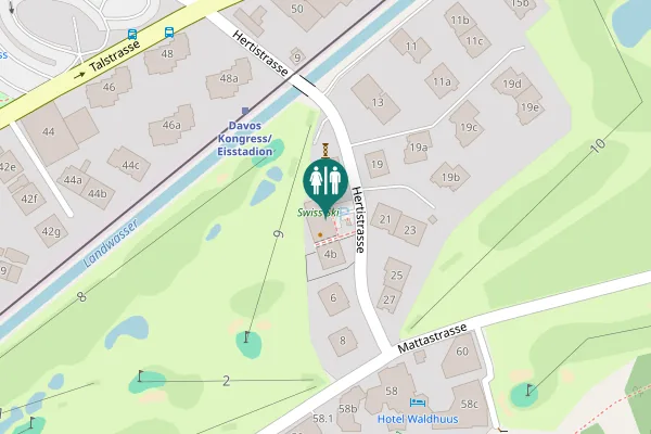 Map showing location of Hertistrasse 4a Toilet