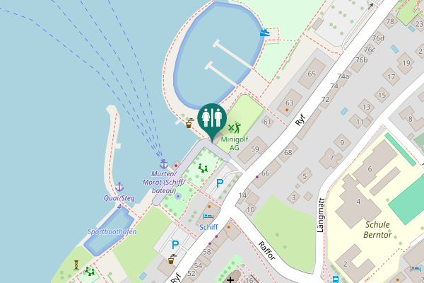 Map showing location of Murten Toilet