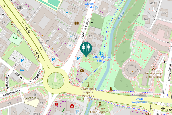 Map showing location of Stefana Okrzei 8 Toilet