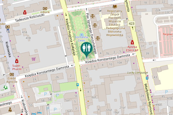 Map showing location of Księdza Konstantego Damrota 1C Toilet