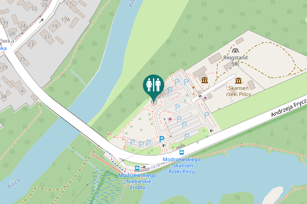 Map showing location of Andrzeja Frycza-Modrzewskiego 1/7 Toilet