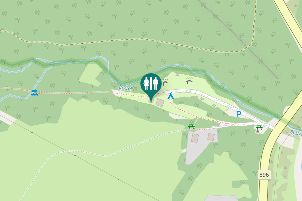 Map showing location of 896 Toilet