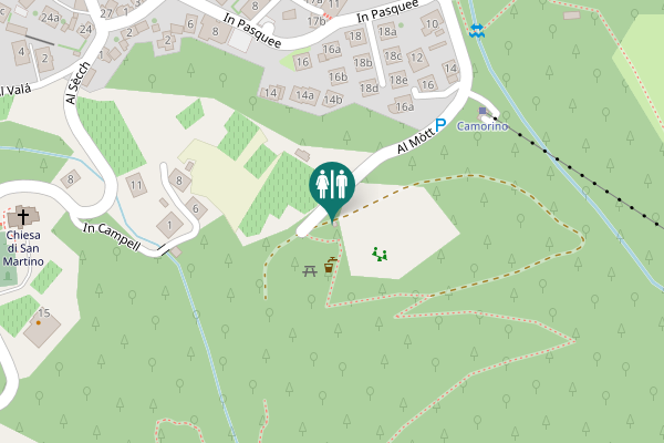 Map showing location of Al Mòtt Toilet