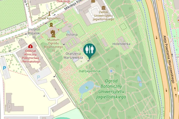 Map showing location of Mikołaja Kopernika 31 Toilet