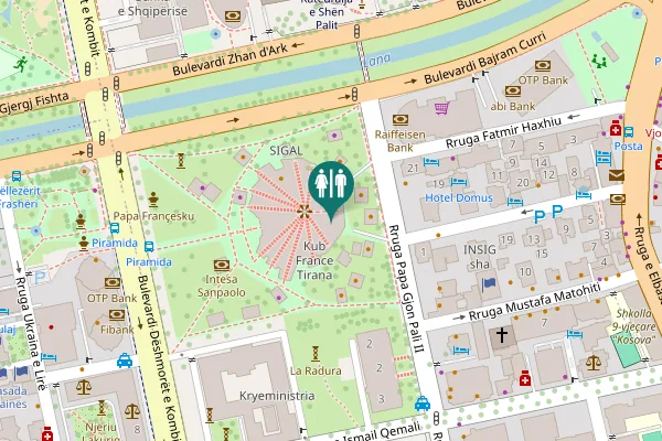 Map showing location of Bulevardi Bajram Curri 5 Toilet