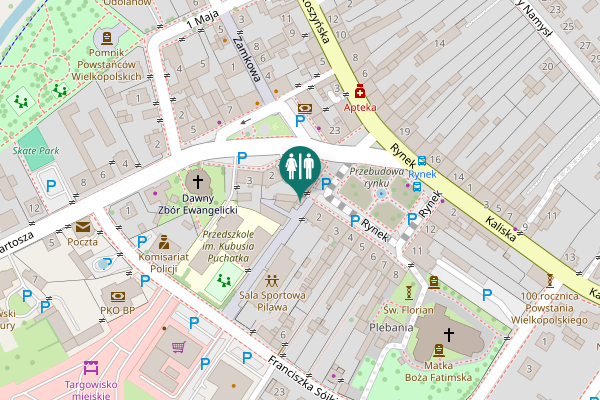 Map showing location of Deptak Toilet