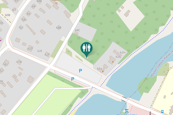 Map showing location of 62a Toilet
