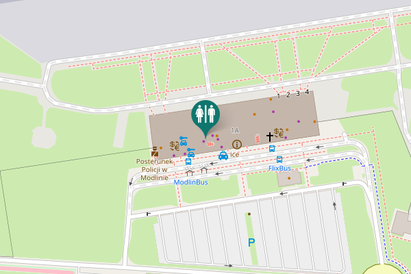 Map showing location of Generała Wiktora Thommée 1A Toilet