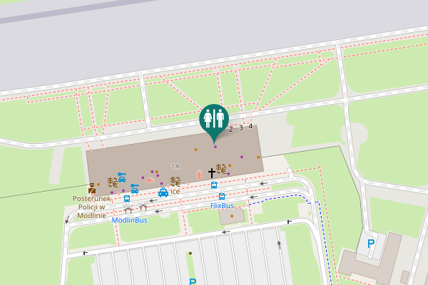 Map showing location of Generała Wiktora Thommée 1A Toilet