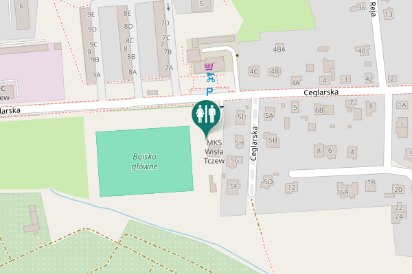 Map showing location of Ceglarska 5J Toilet