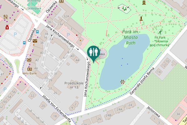 Map showing location of Miejska toaleta