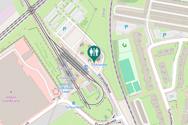 Map showing location of Przesiadkowa Toilet