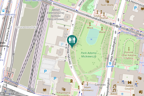 Map showing location of Henryka Wieniawskiego 5/9 Toilet