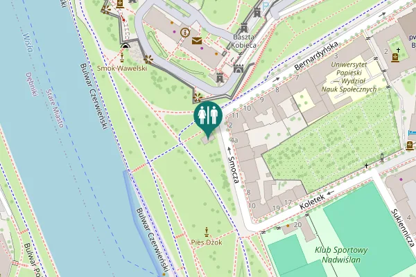 Map showing location of Smocza 2 Toilet