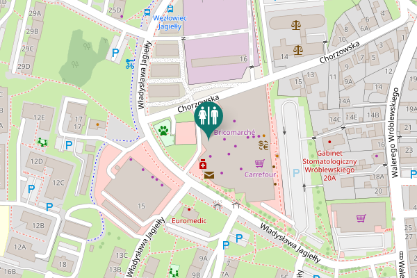 Map showing location of Władysława Jagiełły 4 Toilet