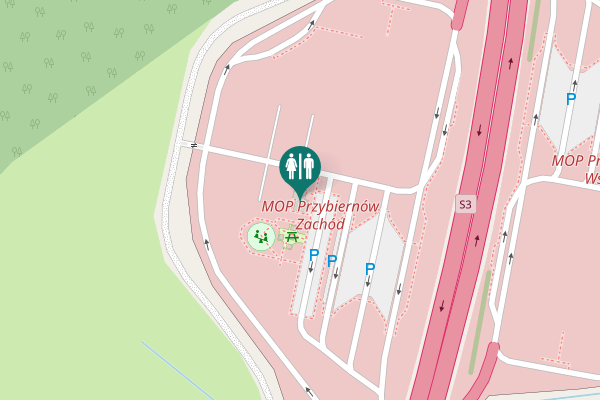 Map showing location of S3 Toilet