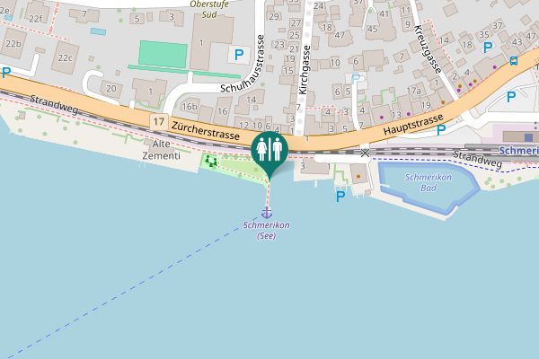 Map showing location of Strandweg Toilet