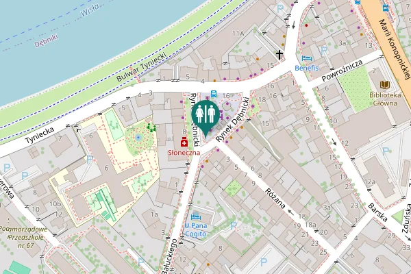 Map showing location of Rynek Dębnicki 16/5 Toilet
