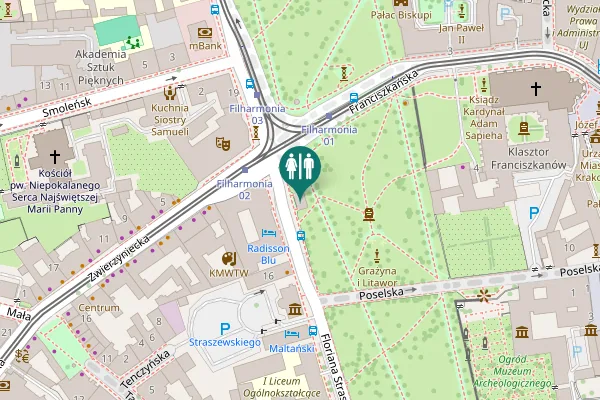 Map showing location of Floriana Straszewskiego 17 Toilet