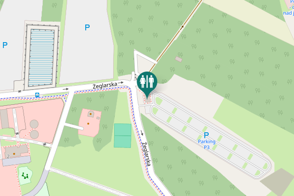 Map showing location of Kajmowska Toilet
