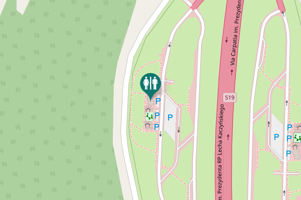 Map showing location of Kamień Toilet