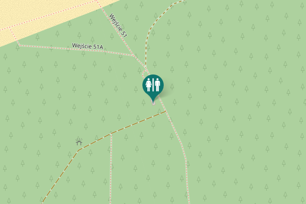 Map showing location of Wejście 51A Toilet