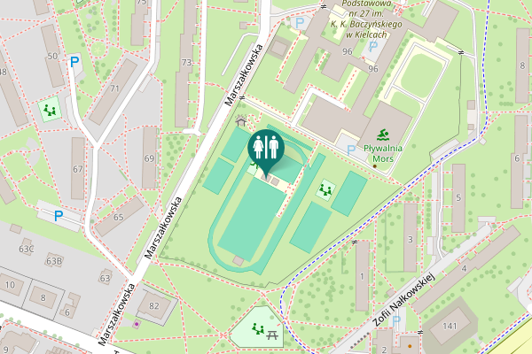 Map showing location of Marszałkowska 96 Toilet