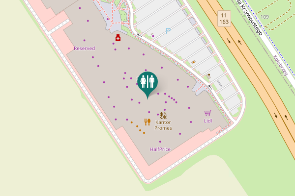 Map showing location of Dobrawy 3 Toilet